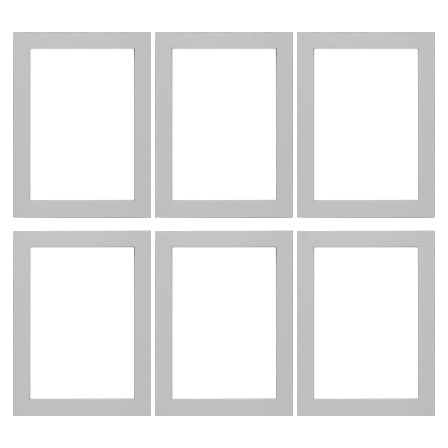 Memory Box Pack of 6 Photo Frames, MDF 30 mm White Picture Frames for Home Family Office Decor, Classic Wall Frame & Tabletop Display Frame Size A4 (21 x 29.7 cm) White