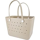 Addoklm Lightweight Extra large Rubber Beach Bag Small mini Tote Bag for Gym Waterproof medium Open Handbag for Pool Sports