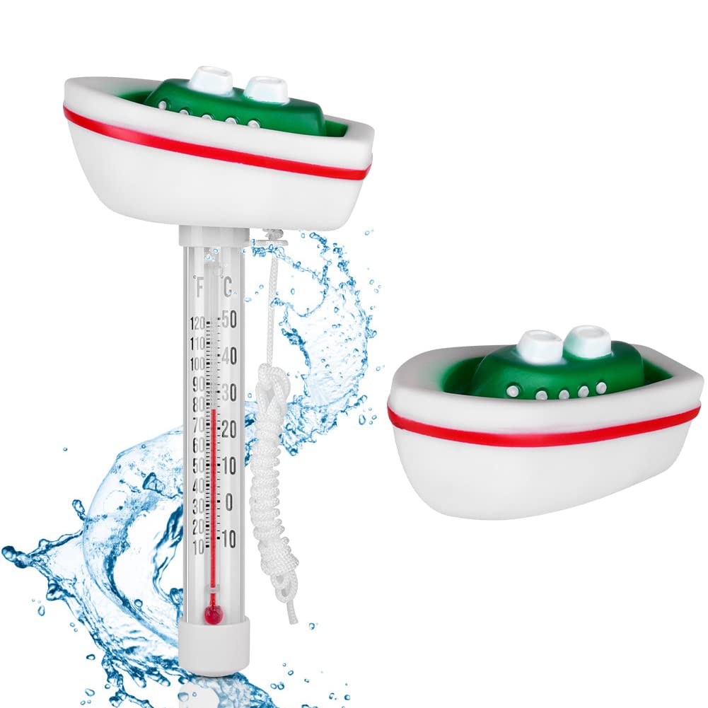 OFFCUP Floating Pool Thermometer - Water Temperature Thermometer for Swimming Pools (Yacht)