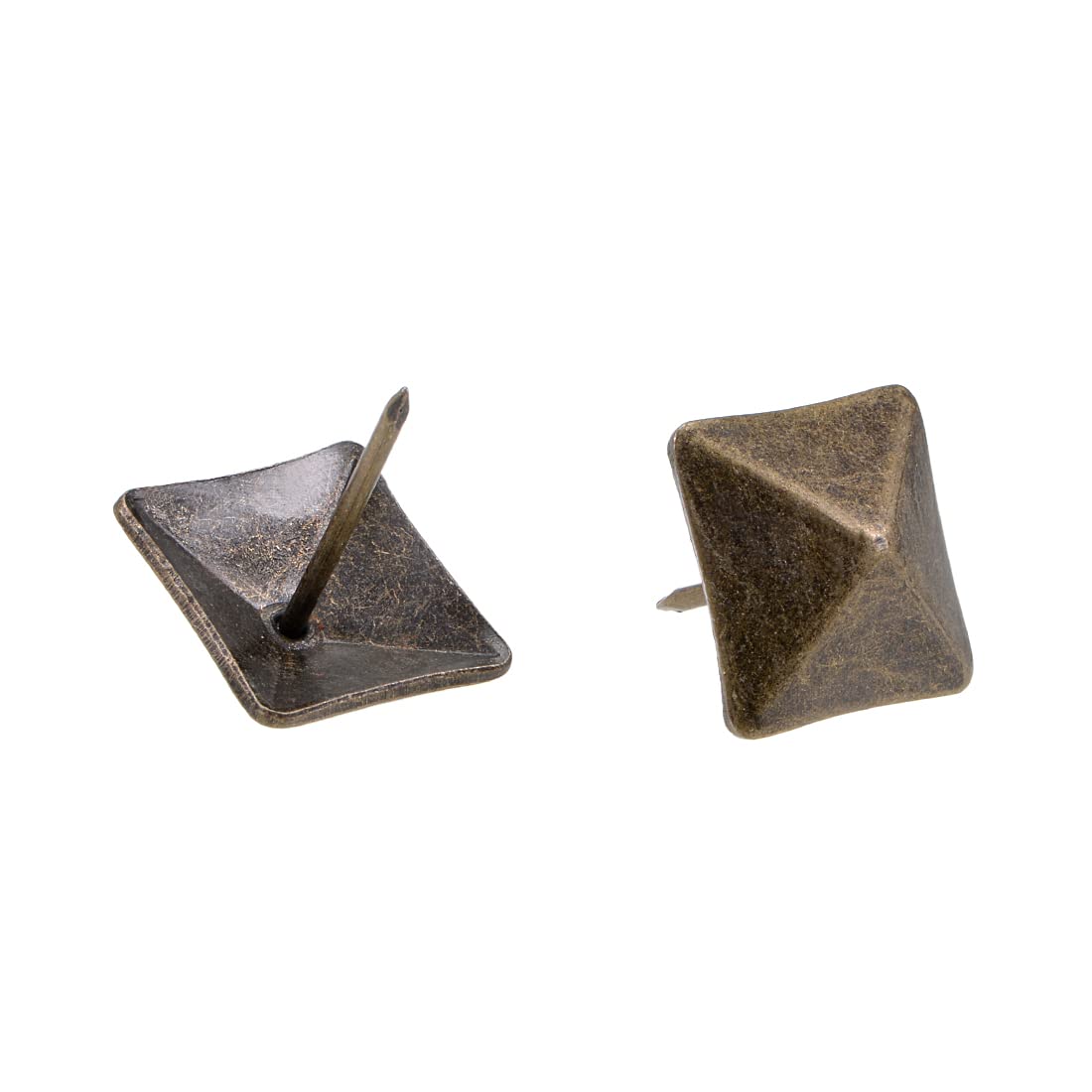 sourcing map Upholstery Nails Tacks 18mm Square Head Antique Furniture Nails Pins Bronze Tone 50 Pcs