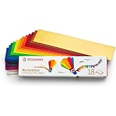 Stockmar Decorating Beeswax Narrow Sheets &ndash; Box of 18 Assorted Colors in Slim Sheet Format for Candle Decorating, Gift Embellishment, DIY Craft Projects &amp; Artistic Surface Design for Aspiring Artist
