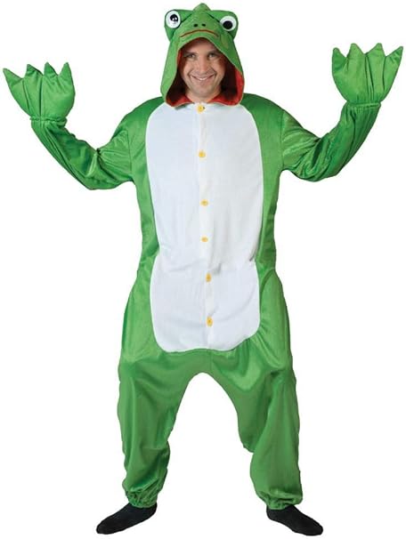 Amazon 面白いファッション衣装グリーンカエルワンサイズで1動物衣装ジャンプスーツグリーンヒキガエルカエル衣装カーニバル おもちゃ おもちゃ