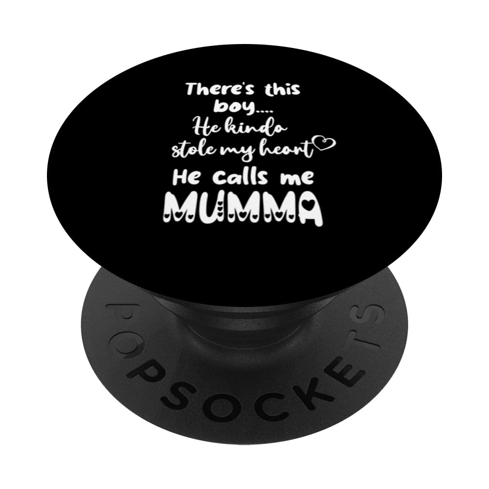 Finland Finnish Grandma Grandmother This Boy Calls Me Mumma PopSockets Swappable PopGrip