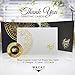 Thank You Cards With Envelopes -120 Note Cards 12 Gold Designs On Black White And Blue -Blank Cards With Envelopes -Bulk Business Notes For Wedding Bridal Shower Birthday Baby Shower Thank You Cards