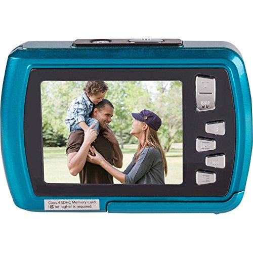 Polaroid-iS048-Waterproof-Digital-Camera-Teal-with-16GB-Card-Case-Mini-Tripod-Kit