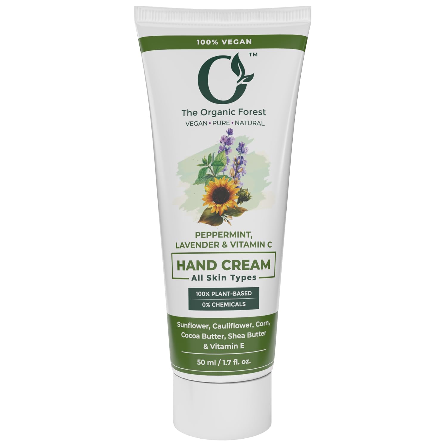 100% Plant Based Lavender & Peppermint Shea Butter Hand Cream – Organic & Vegan Hand Cream for Women – Natural Hands Cream for Very Dry Skin & Working Hands