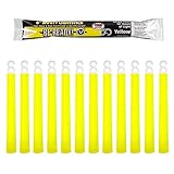 Be Ready Yellow Glow Sticks – Industrial Grade 12 Hour Illumination Emergency Safety Chemical Light Glow Sticks