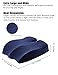 Ergonomic Office Chair Coccyx Seat Cushion - Oversized & Heavy Duty Memory Foam Orthopedic Seat Pad with Removable Cover for Tailbone Pain Relief, Car Seat, Wheelchair,Bule