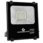GLORIOUS-LITE LED Flood Light, 20W(100W Halogen Equiv) Outdoor Led lights, IP66 Waterproof Security Light, 6500K Daylight White, 1800lm, 110V