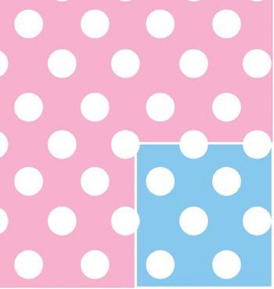 Baby Polka Dot Reversible Gift Wrap Flat Sheet - 24" x 6'