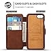 Samsung Galaxy S8 Leather wallet Phone Case with Card Slots Cash Compartment Stand View Case Coffee