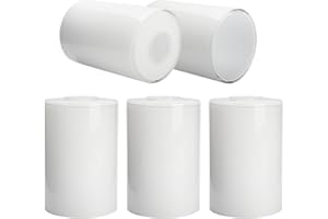 Rivqahra 5 Pack White Opal Glass Lamp Shade Replacement Globe & Cover for Lighting Fixture, 6" Tall, Glazed Cylinder Glass Shade for Pendant Light Wall Sconces Chandelier, 1-5/8 inch Fitter