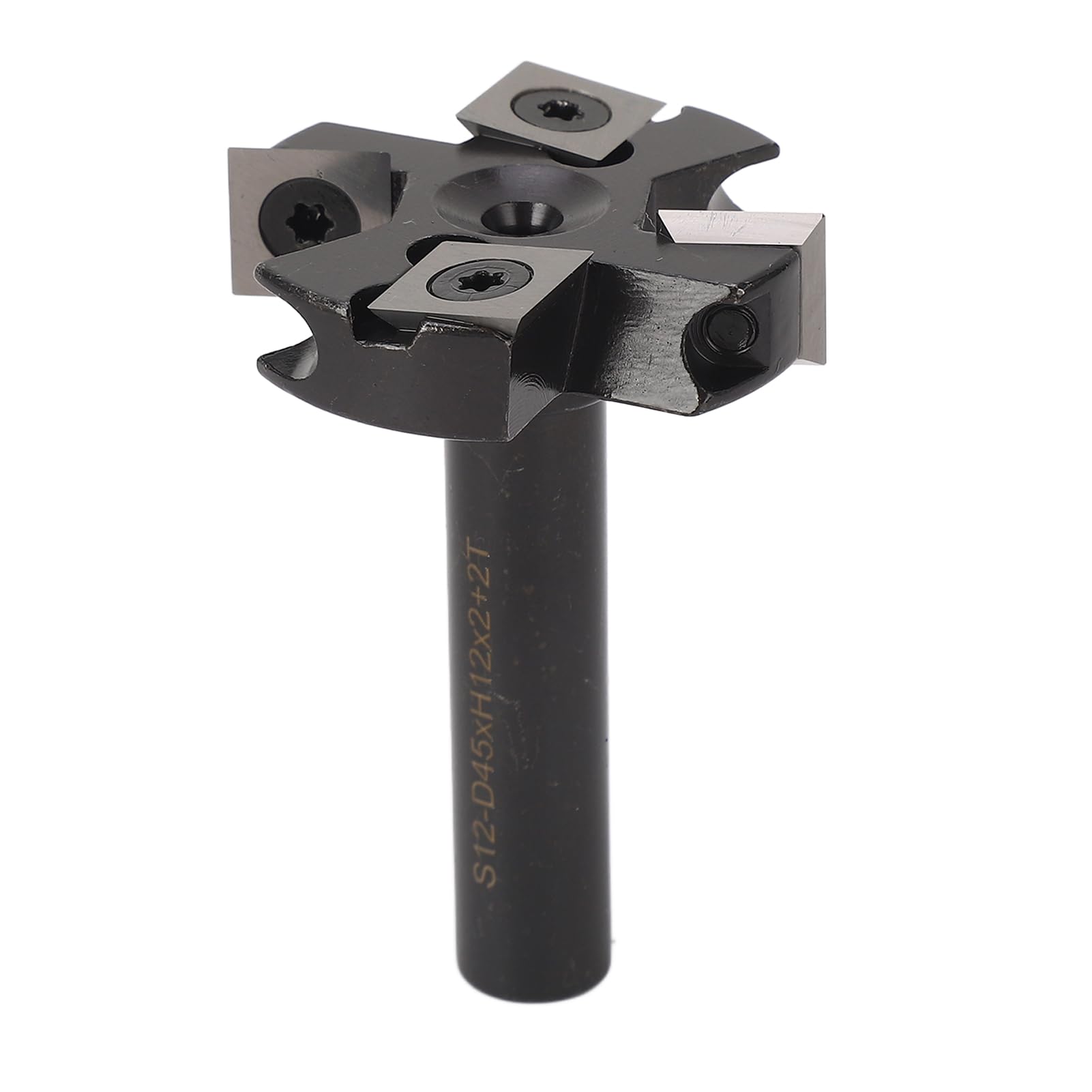 CNC Spoilboard Surfacing Router Bits, 1/2 Inch Shank 1 3/4in Cutting Diameter, 4 Flute Indexable Blade Insert Planing Bit, Anti Backlash Wood Planing Bit Wood Milling Cutter Planer