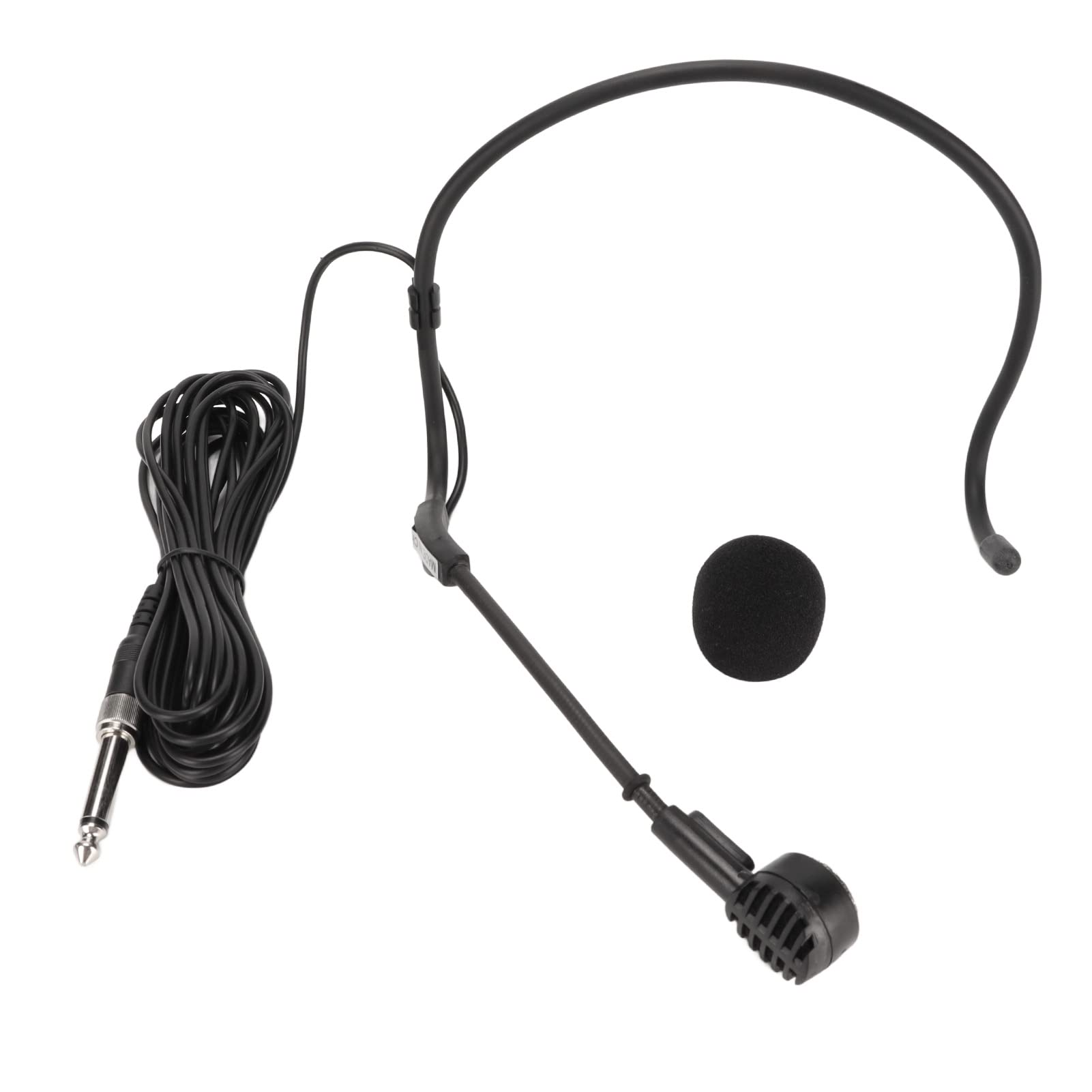 Headset Microphone dynamic headset microphone Wired 6.35mm Jack 16.4ft Length Earhook Microphone Adjustable kopfmikrofon langes kabel for Stage Performance for Men for Amplifiers Electronics & Photo