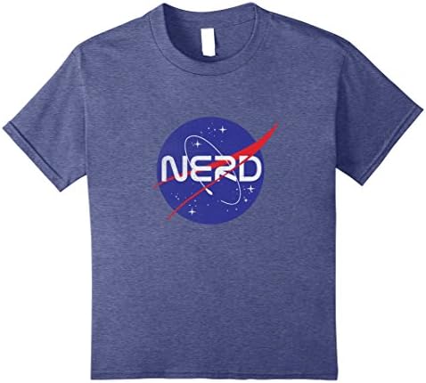 Kids Vintage Retro NASA Nerd T-Shirt 8 Heather Blue