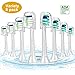 Replacement Toothbrush Heads Compatible with Philips Sonicare 2 Series,Protectiveclean,Essence+,Diamondclean,Easyclean,HealthyWhite/+,3 Series,Flexcare/+/Platinum Electric Toothbrush(8 Variety Pack)