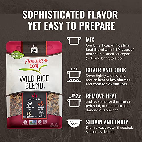 Floating Leaf Wild Rice Blend, Vegan Rice with Nutty Aroma, Flavorful
