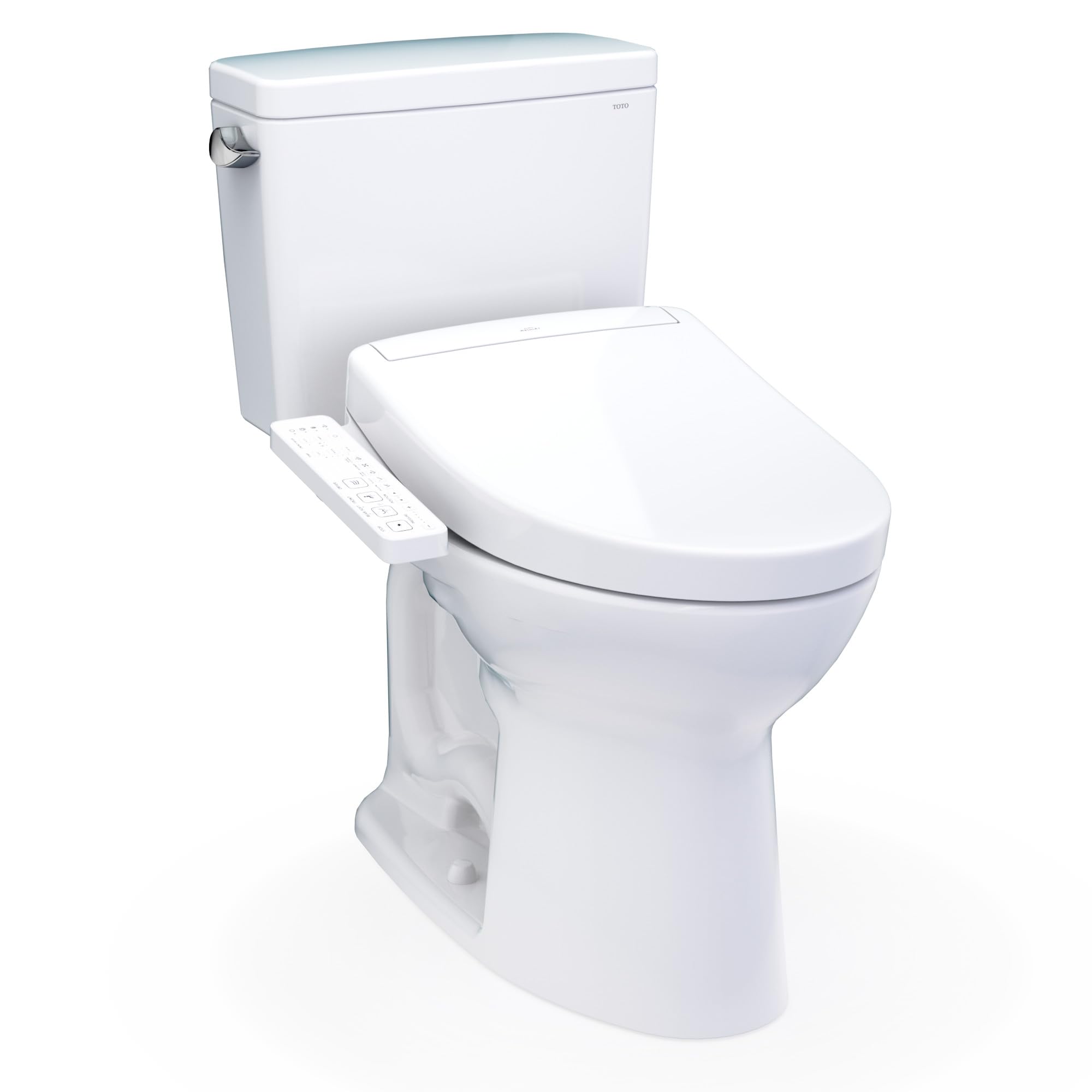 Photo 1 of TOTO® Drake® WASHLET®+ Two-Piece Elongated 1.28 GPF TORNADO FLUSH® Toilet with S2 Bidet Seat, Cotton White - MW7763346CEG#01