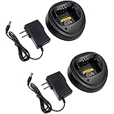 2pcs Battery Charger WPLN4137 for Motorola CP200 CP340 CP380 CP040 CP140 PM400 PR400 NNTN4496 NNTN4497 Replacement for Motorola WPLN4226