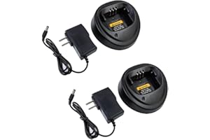 KCTIN 2pcs Battery Charger WPLN4137 for Motorola CP200 CP340 CP380 CP040 CP140 PM400 PR400 NNTN4496 NNTN4497 Replacement for Motorola WPLN4226