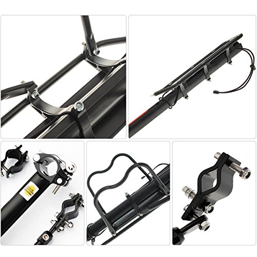 [- OUTERDO Bike Cargo Racks Bicycle Bike Alloy Rear Rack Seat Carrier Full Quick Release Luggage Pr