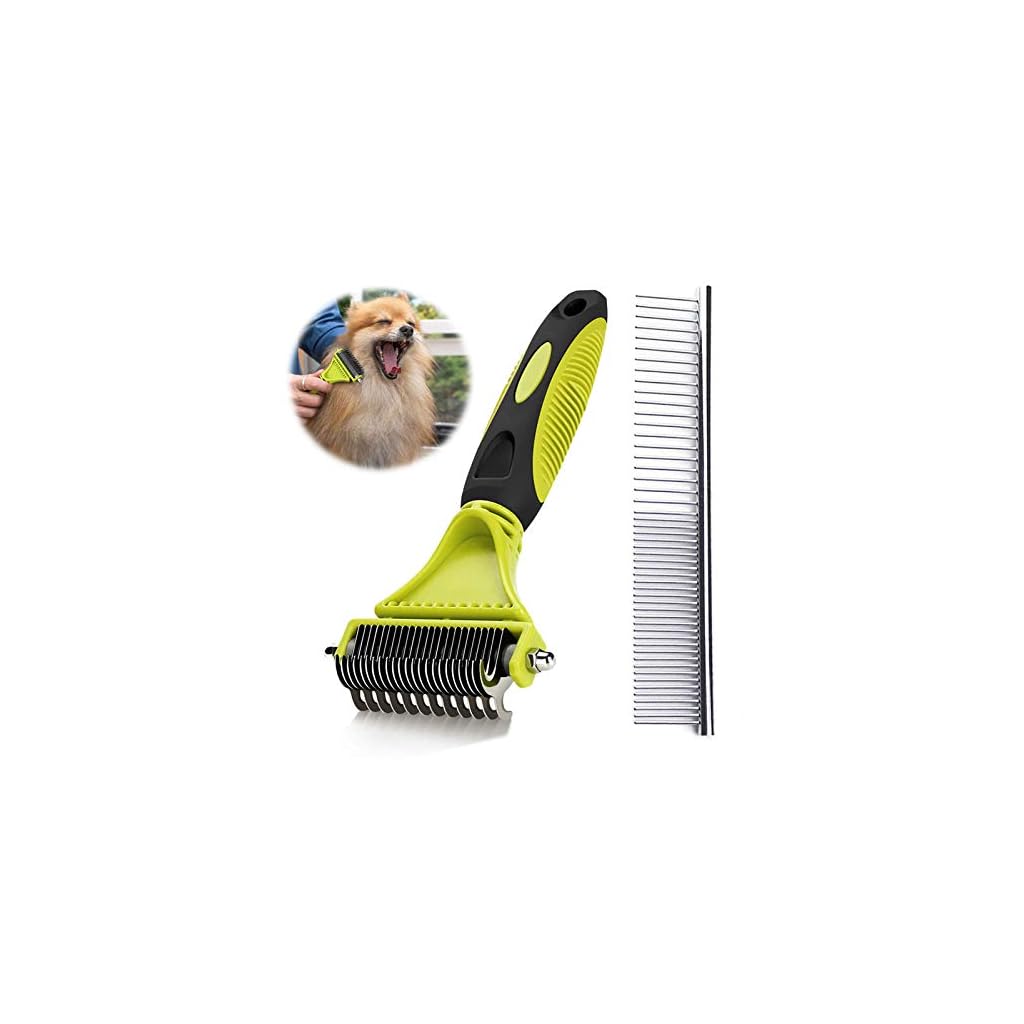 Cat Brush & Dog Brush, Coat King Rake, Dematting Comb for Dog, Double