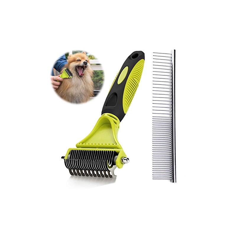 Cat Brush & Dog Brush, Coat King Rake, Dematting Comb for Dog, Double