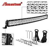 LED Light Bar, Autofeel 42 Inch 240W Curved Light Bar 5D Lens Spot Flood Combo Beam LED Work Diving Lights for Off Road Jeep ATV AWD SUV 4WD 4x4 Pickup