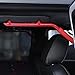 Hooke Road Solid Steel Rear Grab Handle Bar for 2007-2018 Jeep JK Wrangler Unlimited 4-Door - Pair (Red)