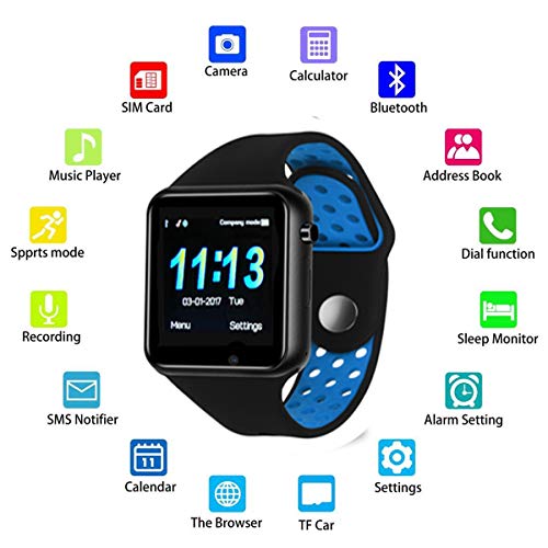 IOQSOF Smart Watch for Men Women with Sleep Monitor Sedentary Reminder Pedometer Bluetooth Smart Watches Compatible with Android iOS Samsung