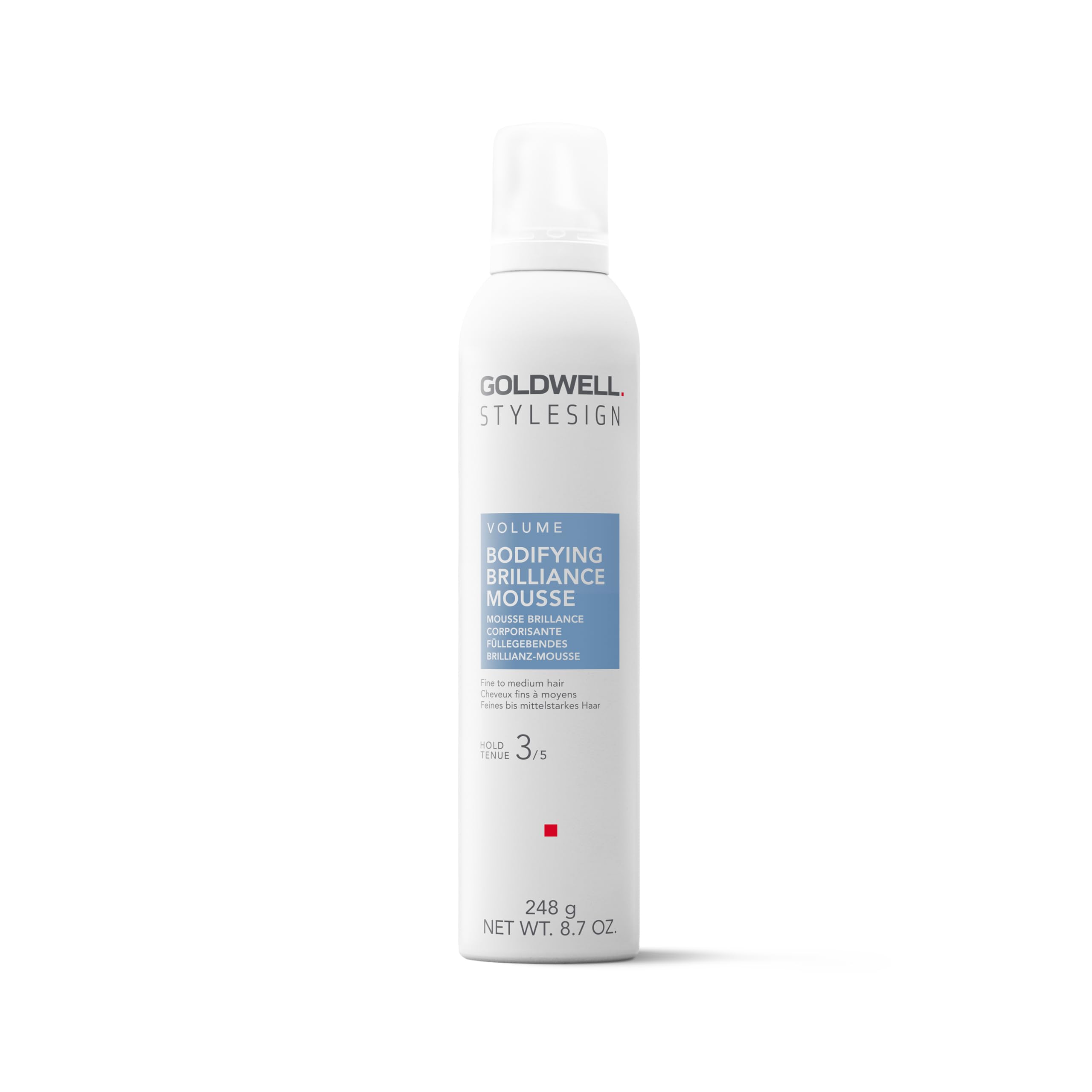 Goldwell StyleSign Bodifying Brilliance Mousse, For Fine to Medium Hair, Adds Volume & Color Brilliance, Humidity & Frizz Resistance up to 72h, Heat Protection up to 230°C, Vegan, 300ml