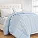 Bare Home Queen Comforter - Reversible Colors - Goose Down Alternative - Ultra-Soft - Premium 1800 Series - All Season Warmth - Bedding Comforter (Queen, Dark Blue/Light Blue)