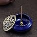 Ceramic Incense Burner & Porcelain Incense Holder,Ice-Patterned Blue Handmade Censer by Medoosky