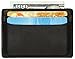 Villini Leather Slim Credit Card Holder - Front Pocket Wallet - Minimalist Card Case (Black)