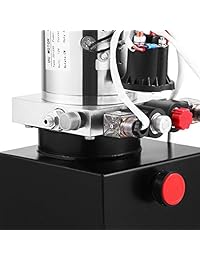 Mophorn   Bomba hidráulica eléctrica de 12 V y 10 cuartos con depósito de metal para remolque de bomba 3200 PSI, unidad de alimentación hidráulica con mando a distancia para levantar la bomba, remolque, remolque, elevador de coche