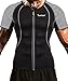 Men Sauna Sweat Shirt Workout Neoprene Top Training Body Shaper Clothes Sweat Sauna Suit Exercise Fitness Short Sleeve