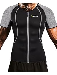 Junlan - Camisa de entrenamiento de neopreno para pérdida de peso para hombre