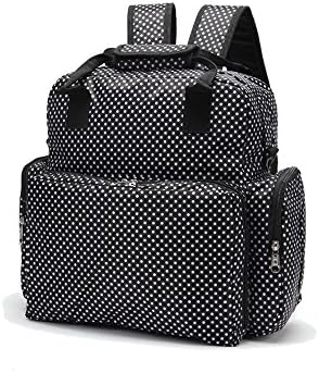 EGRAND Diaper Bag Backpack with Changing Pad and Insulated Pockets, Large Capacity Waterproof Travel Diaper Backpack for Mom (BLACK)