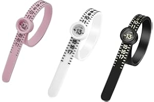 DUXESUK Ring Sizer Measuring Tool with Magnifying Glass - Reusable Finger Size Gauge, 1-17 US Sizes (3)