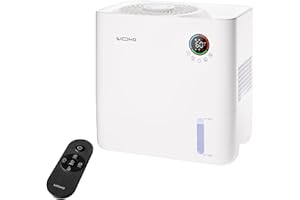 Humidifier for Bedroom, 5L Quiet No Mist Humidifier With Aroma Diffuser, 14H Timer, Top-Fill, 5 Speed, No White Dust, Easy to