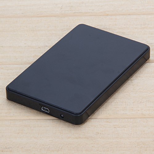 Alloet 2.5" SATA USB 2.0 HDD Box Hard Disk Drive External Enclosure Case + Carrying Case Bag (Black)