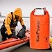 Koopower Dry Bag Sack, 20L Dry Gear Backpack with Universal Waterproof Phone Case for Boating, Kayaking, Rafting, Fishing, Camping, Canoeing, Swimming, Snowboarding, Driving (Orange)
