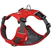 Generic Dog Harness, Reflective and Adjustable Soft Padded Dog Vest for Training and Everyday for Puppy Small Medium Large Dogs (Red, S)
