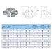 Saomil Pack of 4 Aluminum Linear Rod Rail Shaft Support CNC Router Spare Part, Machine