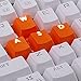RUNSTAR Backlit Translucent Keycaps for Cherry MX Mechanical Keyboard (9 Pcs/Set, Orange)