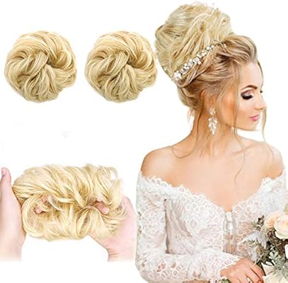 Aisi Queens 2pcs Messy Bun Hair Piece 100 Human Hair Scrunchies