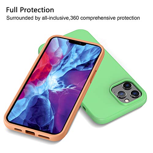 ivoler Pack de 10 Coque pour iPhone 12 Pro/iPhone 12, Mince Souple TPU Silicone Housse Etui Coque de Protection (Noir, Vert Foncé, Vert Clair, Bleu, Orange, Vin Rouge, Rouge, Jaune, Violet, Marron)