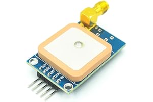 HIBCTR Compatible with NEO-7M GPS Module with SMA Antenna Interface, 3.3V/5V TTL for Arduino/STM32/C51, 51 MCU Code Included (Replaces NEO-6M)