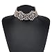 Holylove 4 Color Chunky Choker Shiny Bling Crystal Necklace for Women Jewelry Wedding Party Daily Accessories 1 Piece with Gift Box (N15-Gold)