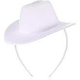 Cozypower Cowgirl Hat Headband Mini Cowboy Hat Headband Cowgirl Women's Costume Headwear for Bachelorette Party Birthday